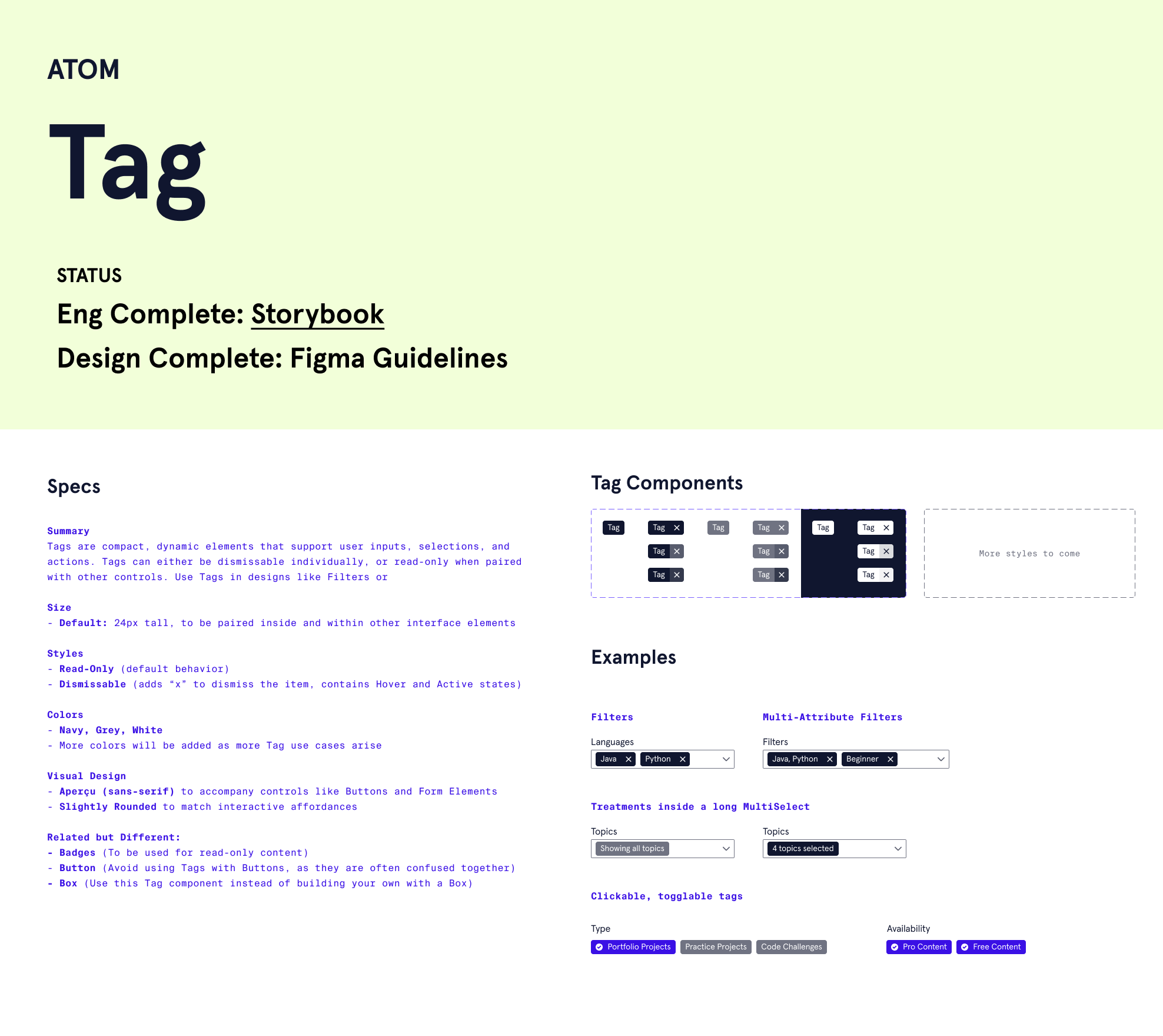 Tag Component